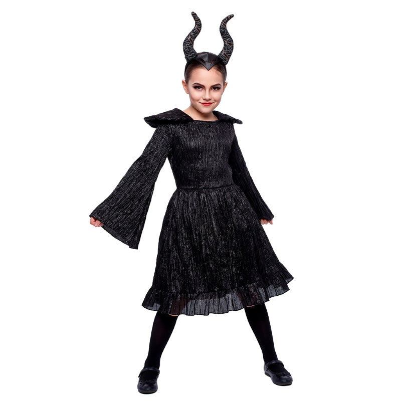 Disfraz de Reina Oscura Maléfica para niña Perfil