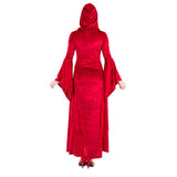 Disfraz de Reina Roja Medieval para mujer Espalda
