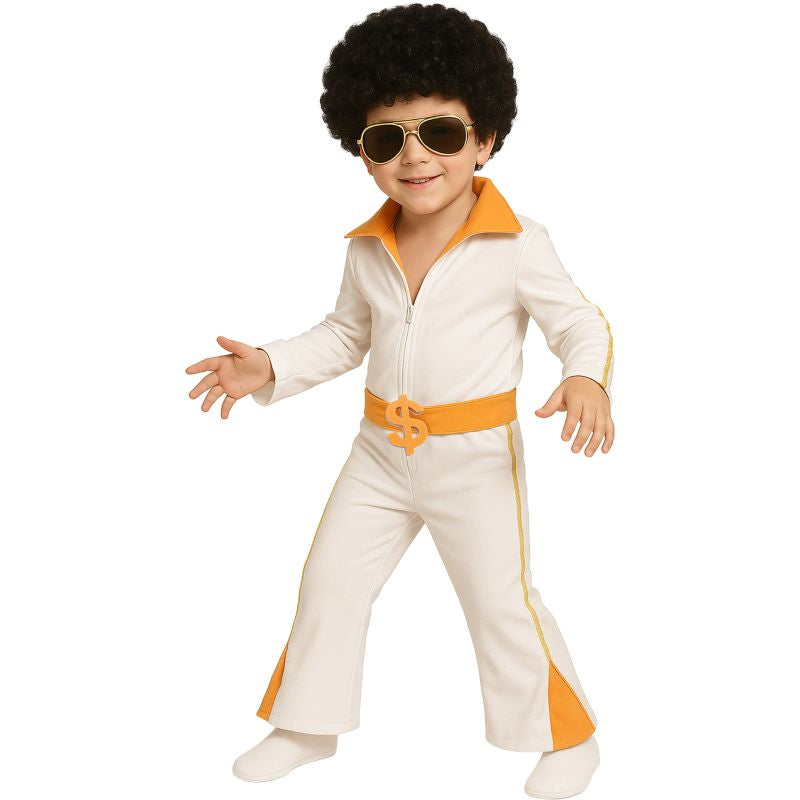 Disfraz de Rockero Elvis Dorado para niño