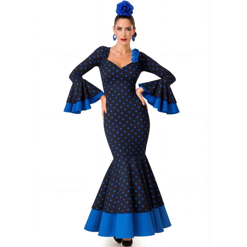 Disfraz de Sevillana Azul para mujer