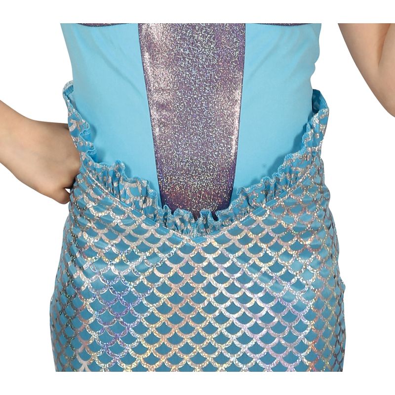 Disfraz de Sirena Azul Fantasía para niña Detalle