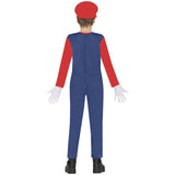 Disfraz de Súper Fontanero Mario para niño Espalda