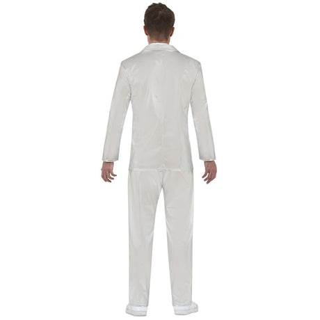 Disfraz de Traje Plateado para hombre Espalda