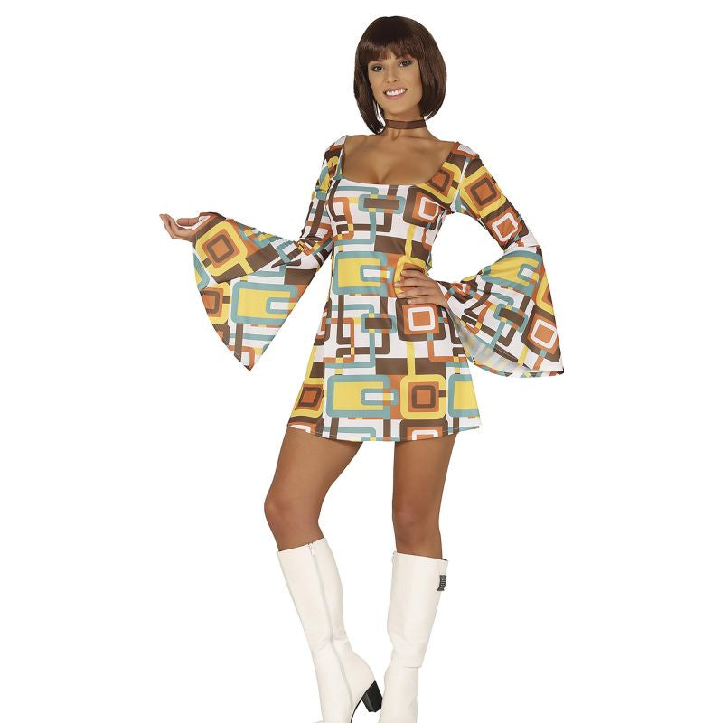 Disfraz de Vestido Disco Años 70 para mujer