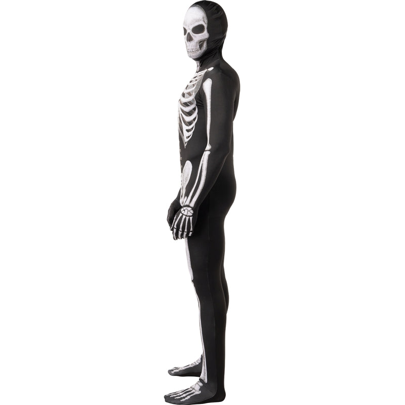 Disfraz de Esqueleto Muerte segunda piel para hombre Perfil