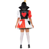 Disfraz de Reina de Corazones Corto para mujer Espalda