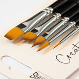 Face Paint Brush Set de Grimas - 5 Pinceles