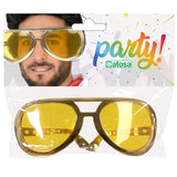 Gafas Rockero gigantes doradas Packaging