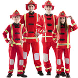 Disfraces Bomberos Rojos Clásicos para grupos y familias