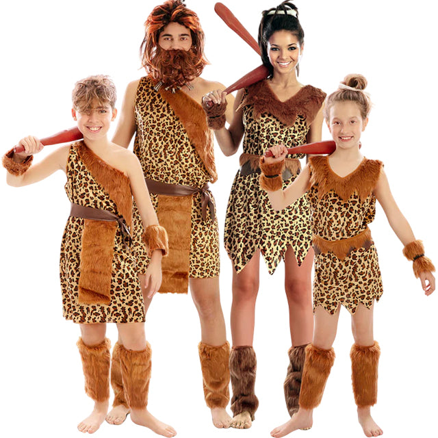 Disfraces Cavernícolas Neandertales para grupos y familias