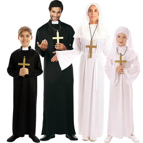 Disfraces Curas y Monjas Novicias para grupos y familias