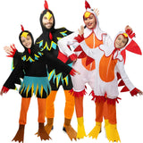 Disfraces Gallos y Gallinas con cresta para grupos y familias