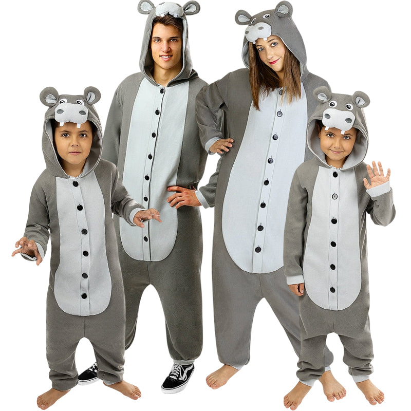 Disfraces Hipopótamos Onesie para grupos y familias