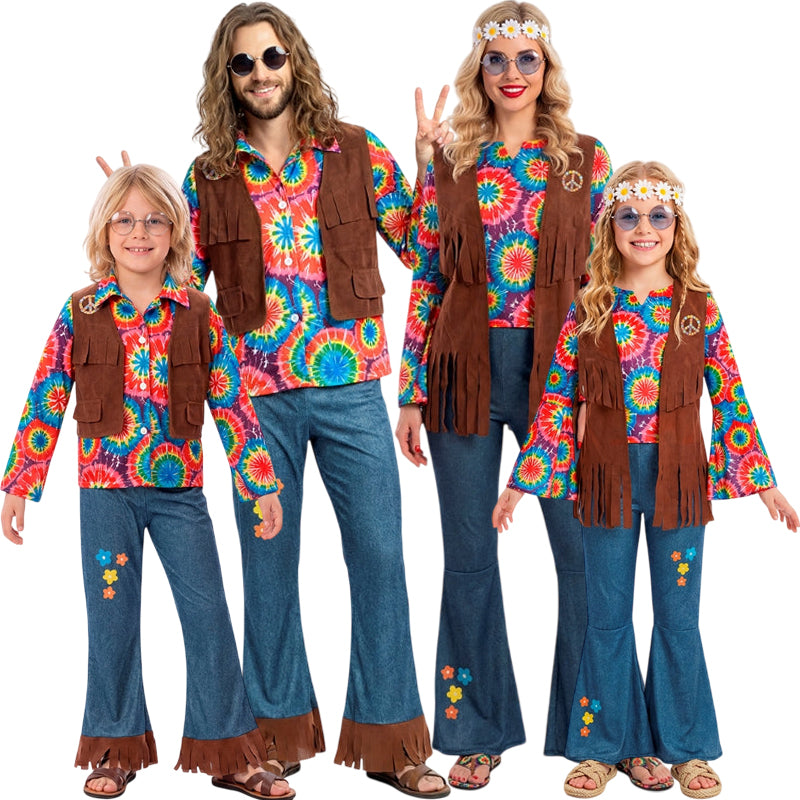 Disfraces Hippies Chill para grupos y familias