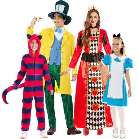 Disfraces Personajes del Cuento de Alicia para grupos y familias