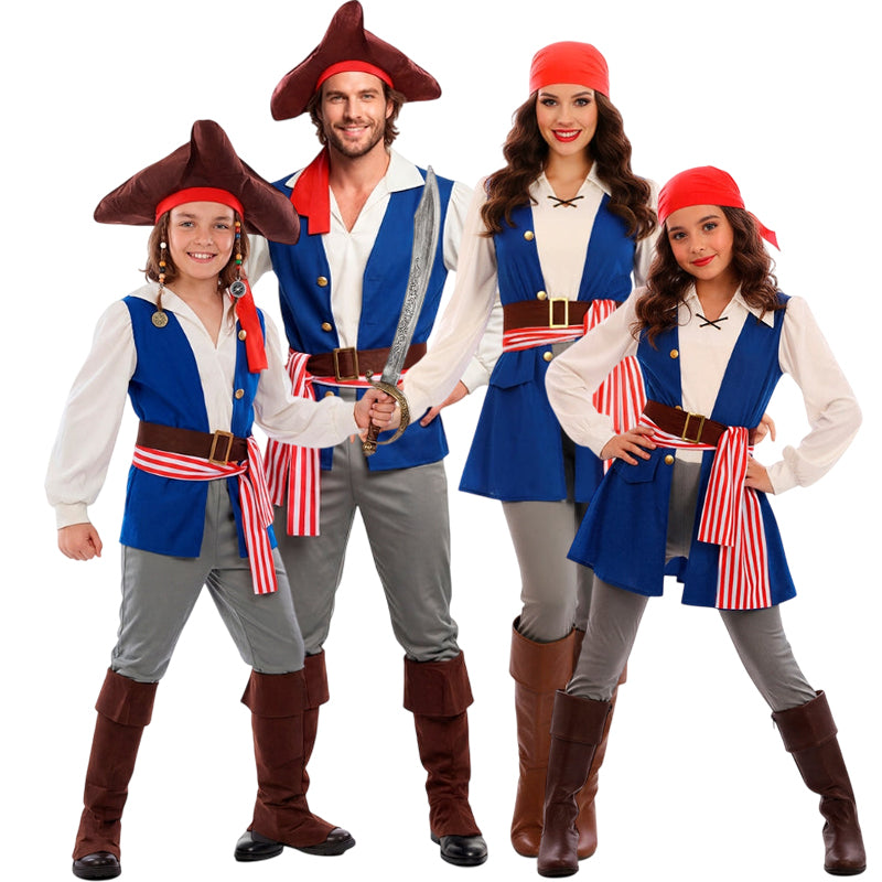 Disfraces Piratas Jack y Jackeline para grupos y familias