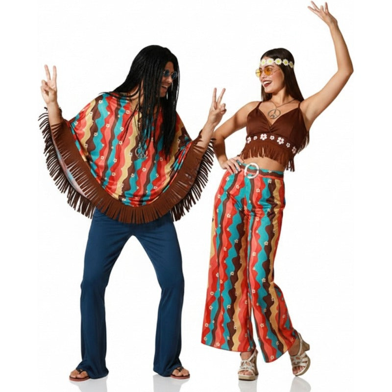 Fato de casal Hippies Adultos