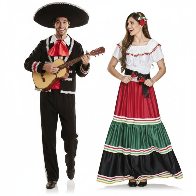 Fatos de casal Mexicanos tradicionais