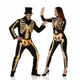 Fatos de casal Esqueletos Skull