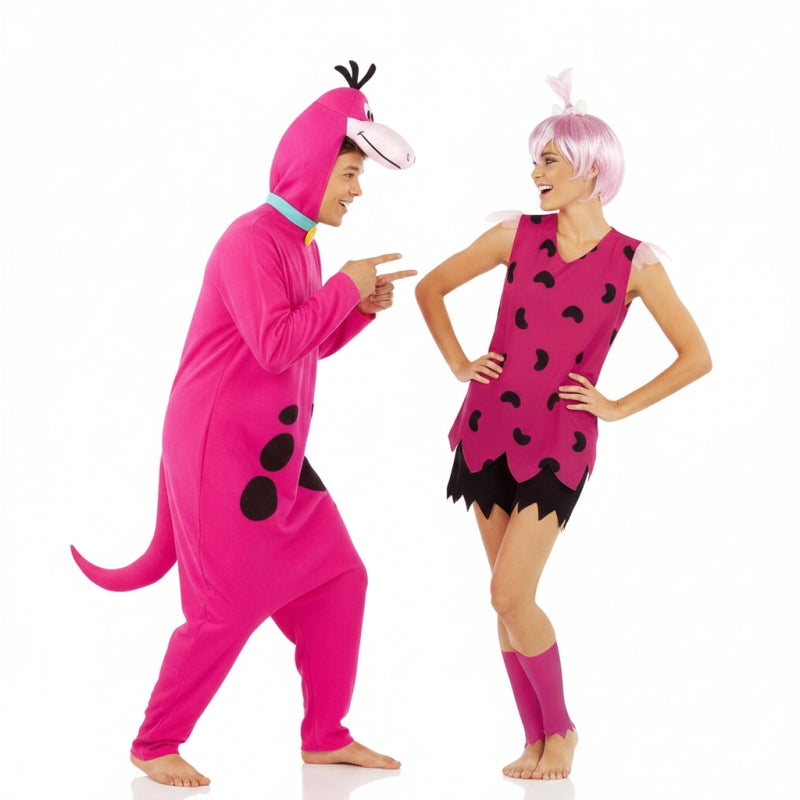 Fatos de casal Dino e Pedrita dos Flintstones
