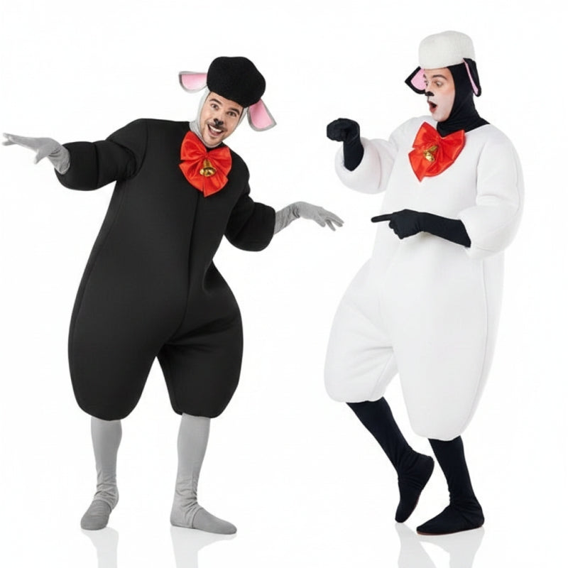 Fatos de casal Ovelhas Preto e Branco