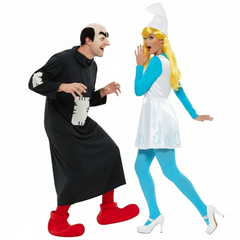Fatos de casal Gargamel e Smurfette