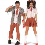 Fato de casal Estudantes Zombies