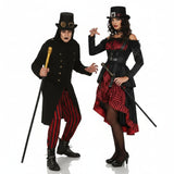 Fato de casal Vampiros Lord e Lady Steampunk