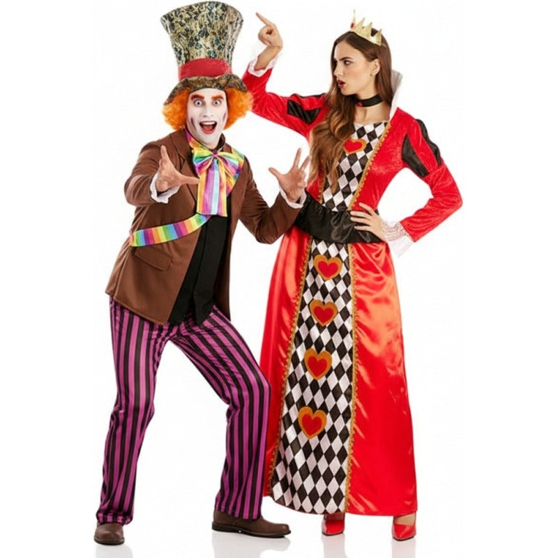 Fato de casal Chapeleiro Louco e Rainha de Copas