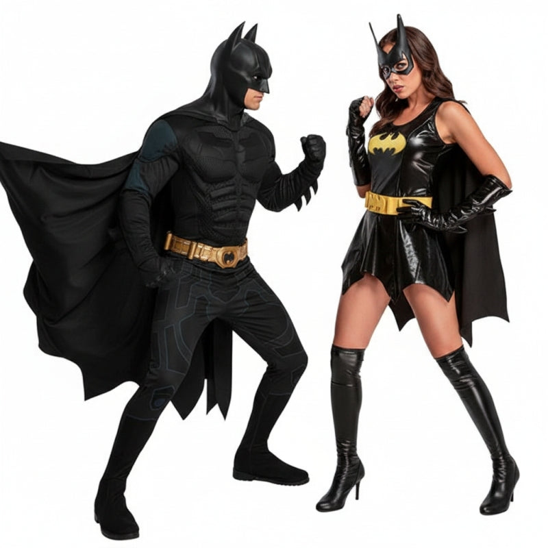 Fato de casal Batman e Batgirl