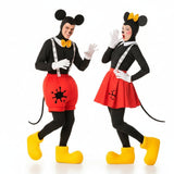 Fatos de casal Mickey e Minnie com pala no olho