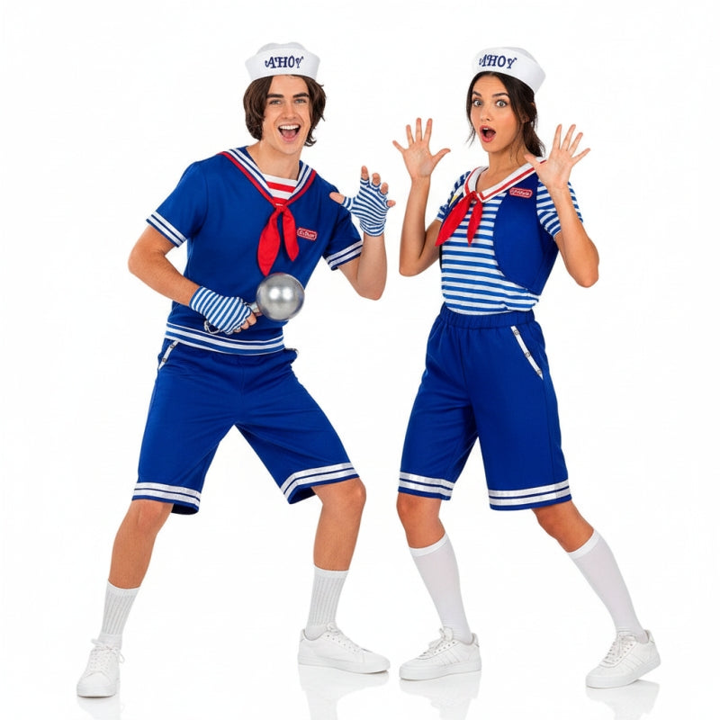 Fatos de casal Steve e Robin Ahoy Stranger Things Oficial Netflix
