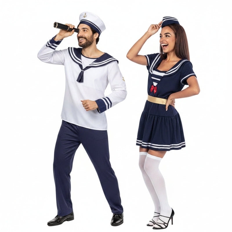 Fatos de casal Marinheiros azuis