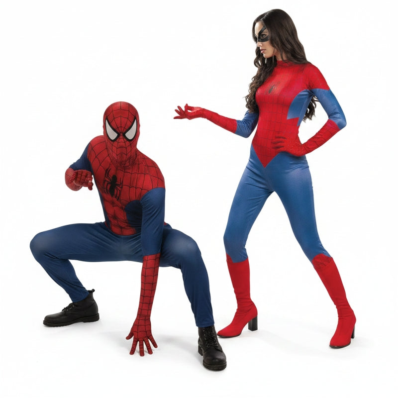 Fatos de casal Super-Heróis Aranha adulto