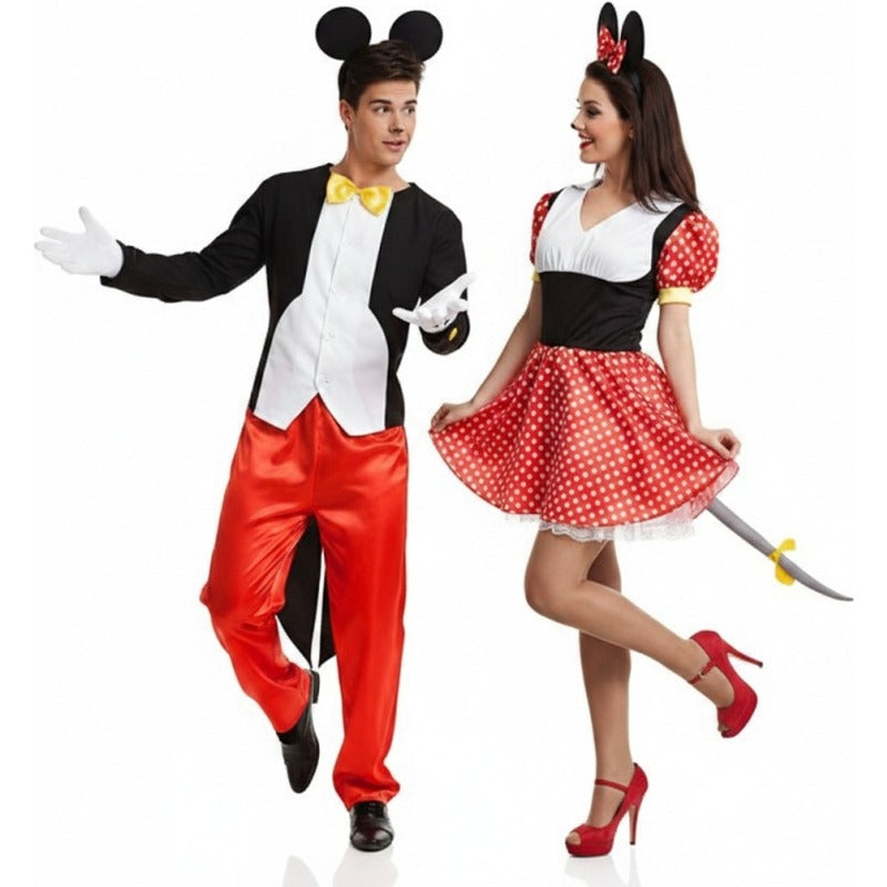 Fatos de casal ratos Mickey e Minnie Mouse