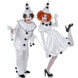 Fatos de casal palhaços Pierrot