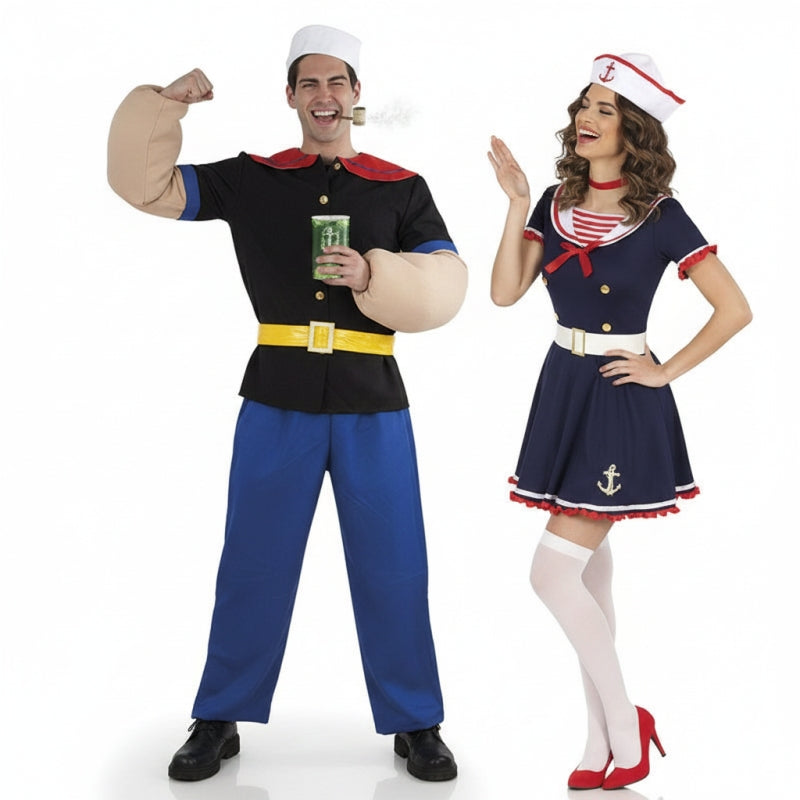 Fatos de casal Popeye e Marinheira sexy