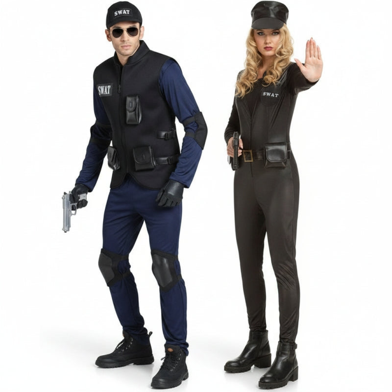 Fatos de casal Polícias SWAT
