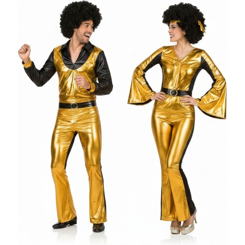 Fatos de casal Bailarinos Disco Dourados