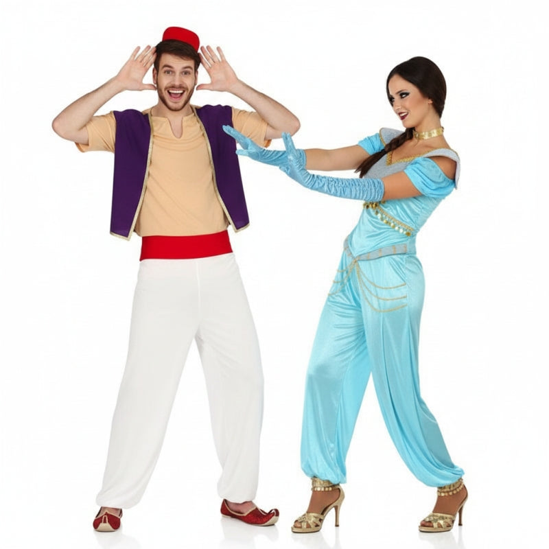 Fatos de casal Aladdin e Princesa Jasmine