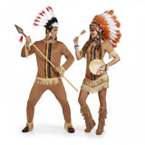 Fatos de casal Índios Coloridos
