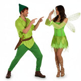 Fatos de casal Peter Pan e Fada Sininho