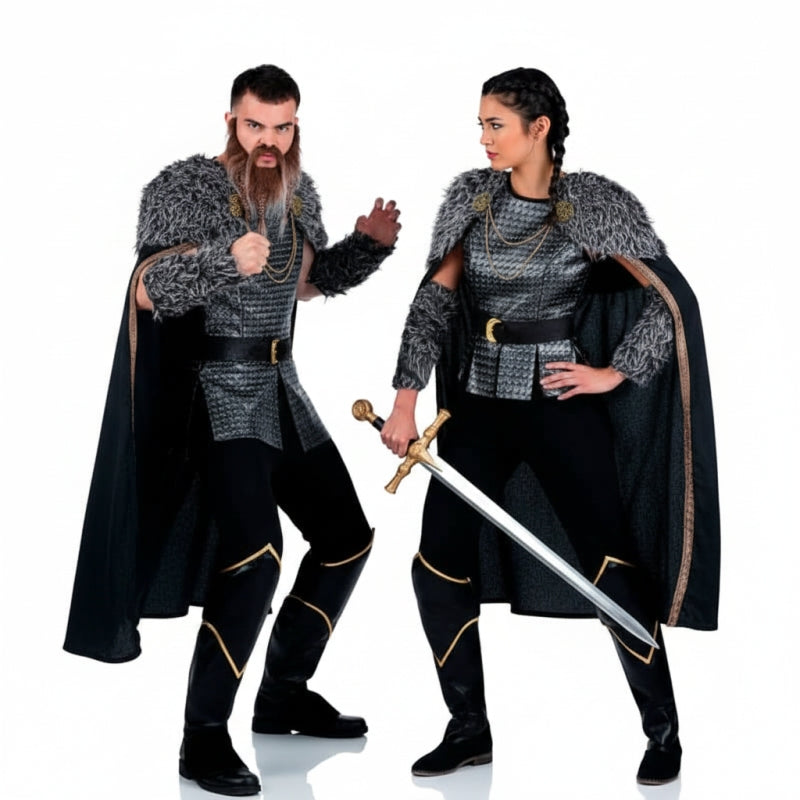 Fatos de casal guerreiros viking