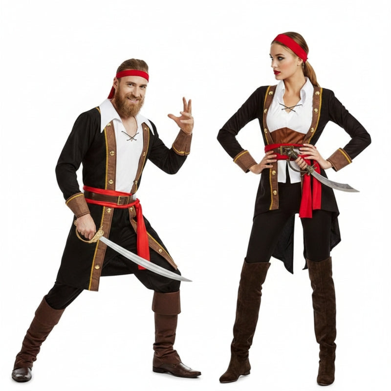 Fatos de casal Piratas Capitão Hook