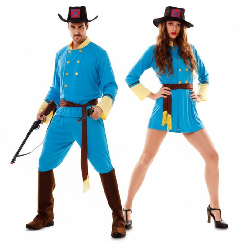 Fatos de casal Soldados Confederados