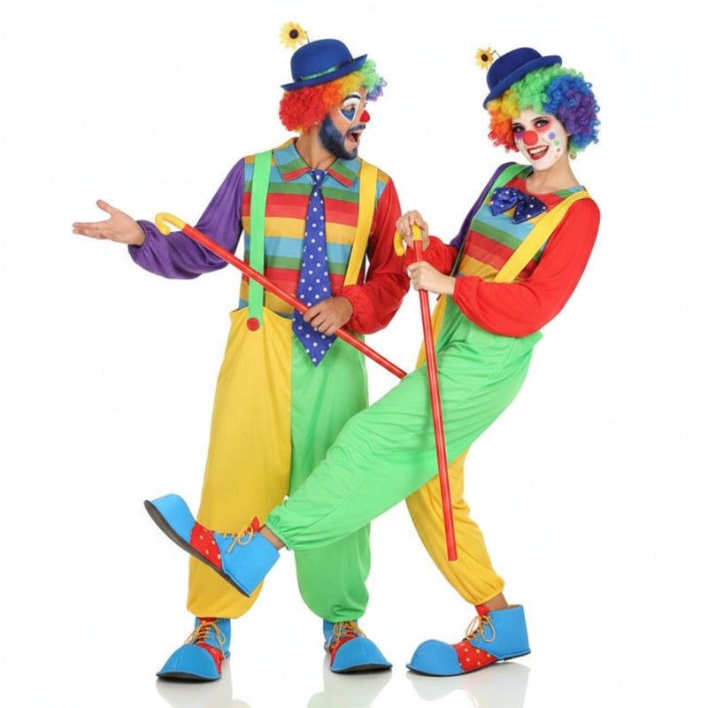Fatos de casal palhaço de circo