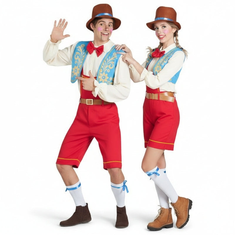 Fatos de casal Marionete Pinocchio
