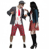 Fatos de casal Estudantes zombies