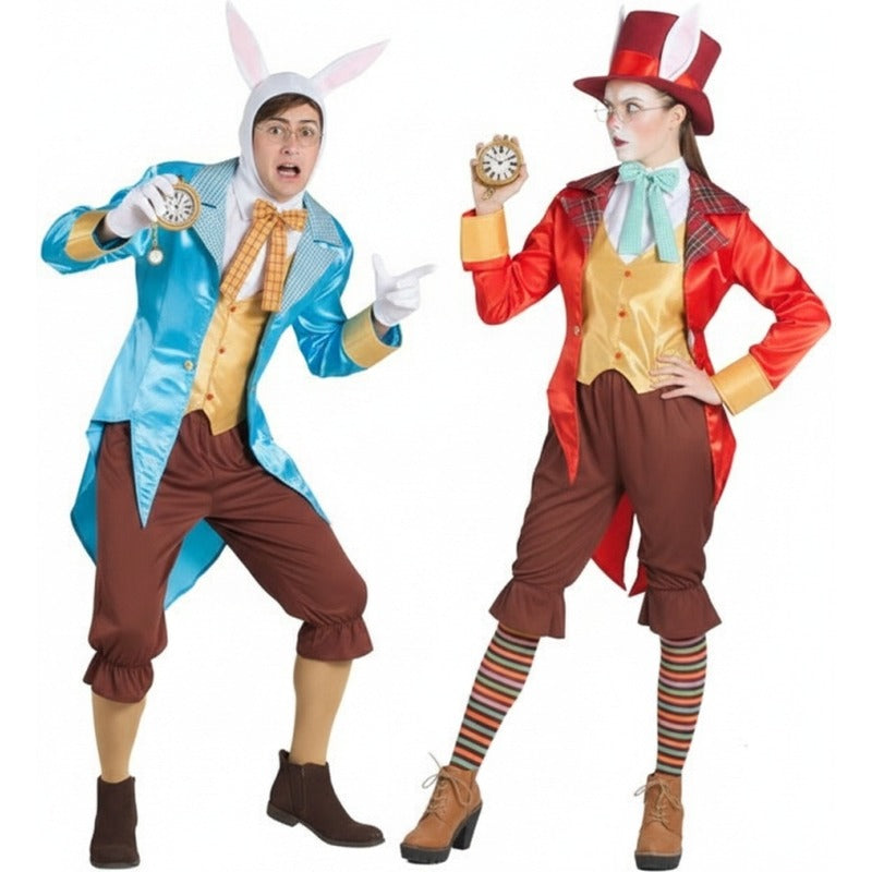 Fatos de casal Coelhos Alice no País das Maravilhas