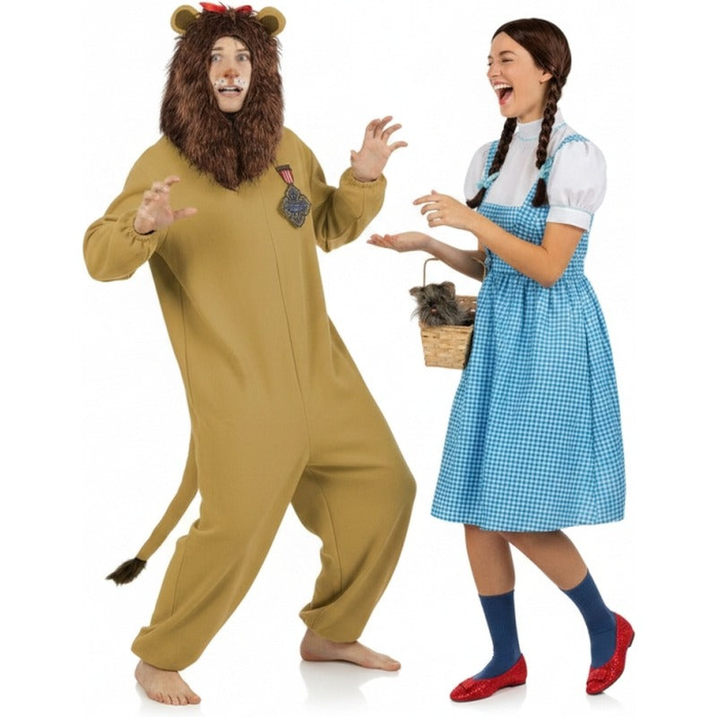 Fatos de casal Leão Covarde e Dorothy de O Feiticeiro de Oz